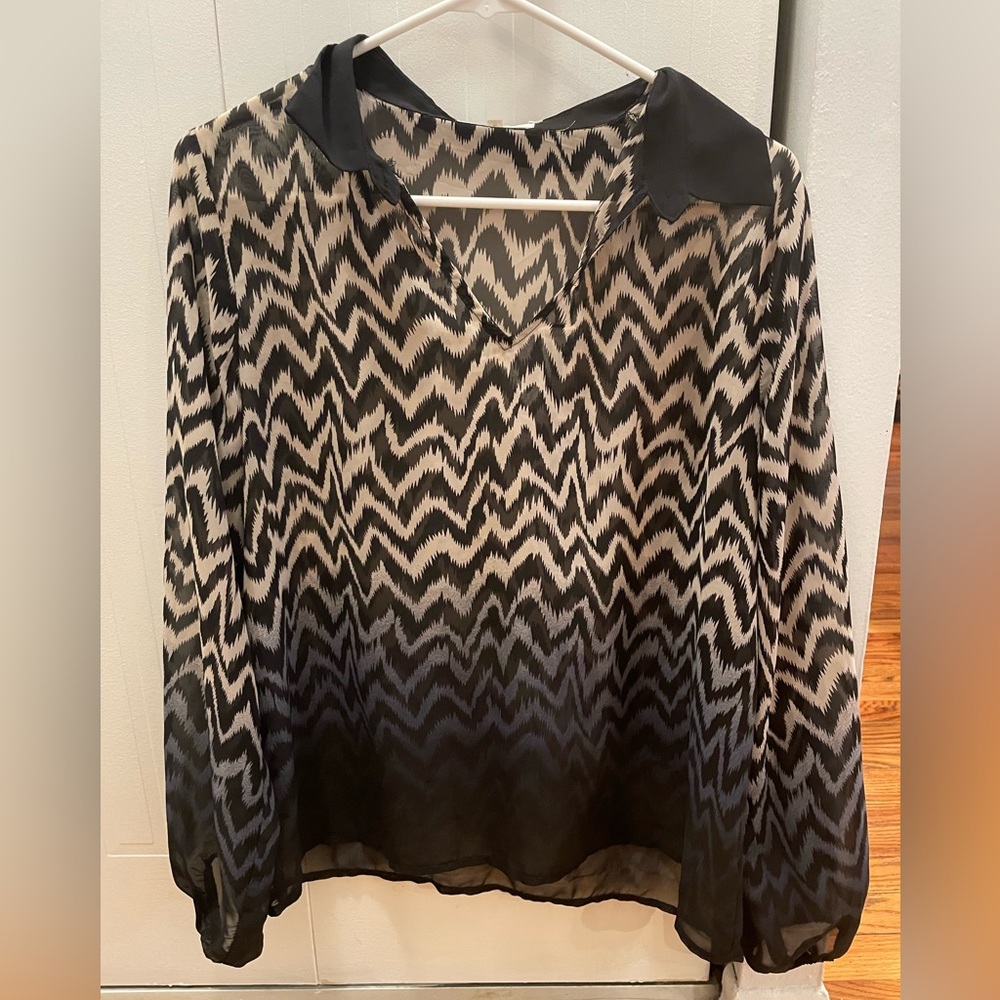 Chevron ombré blouse
